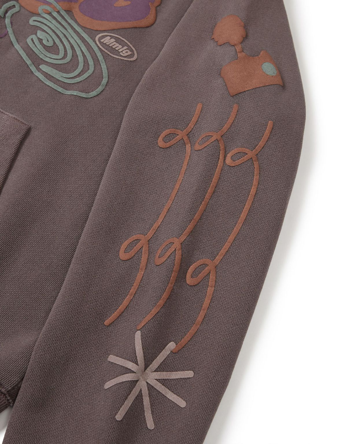 엠엠엘지(MMLG) [Mmlg] DYED HILL MOTIVE HOODIE (BROWN)