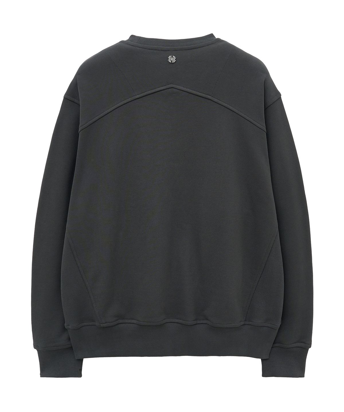 언지미크(UNGIMMICK) LEATHER FLAP POCKET SWEATSHIRT (CHARCOAL)