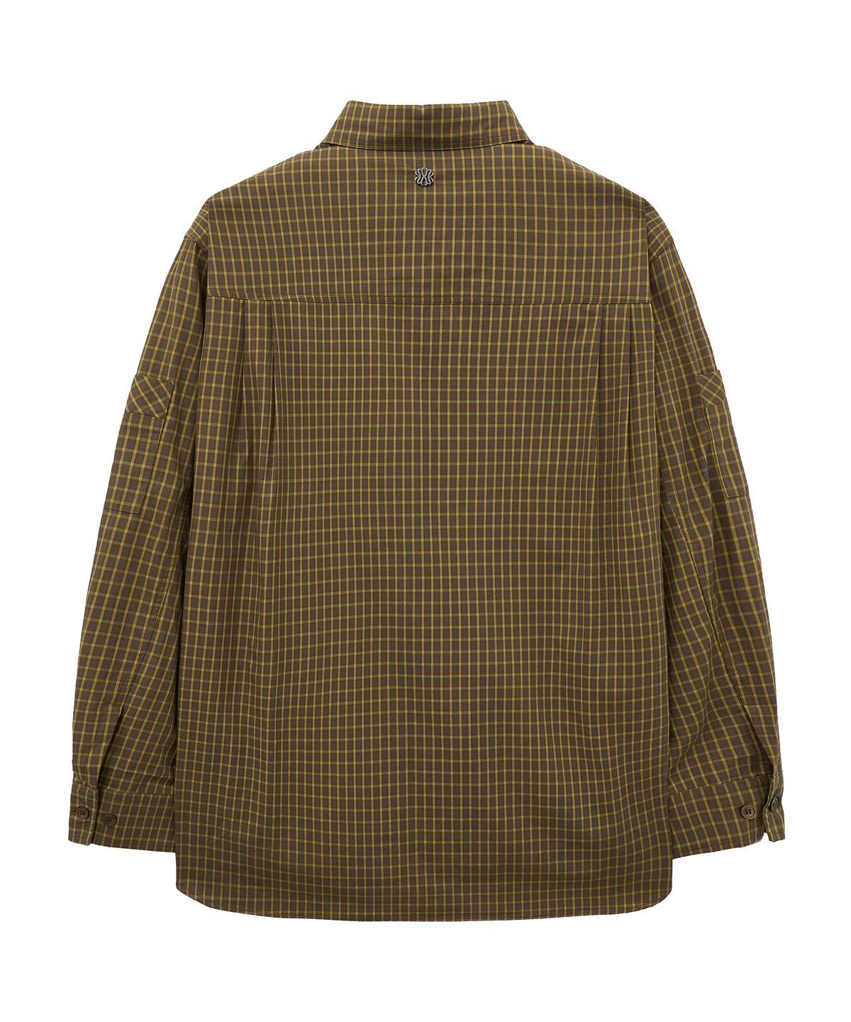 언지미크(UNGIMMICK) MULTI GINGHAM CHECK SHIRT (KHAKI)