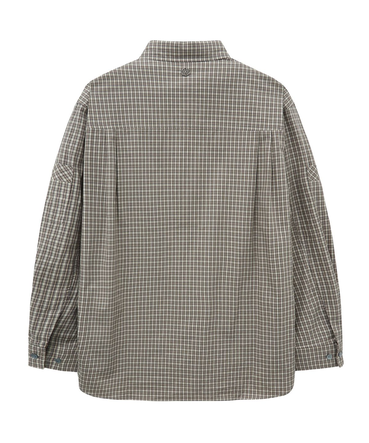 언지미크(UNGIMMICK) MULTI GINGHAM CHECK SHIRT (GRAY)
