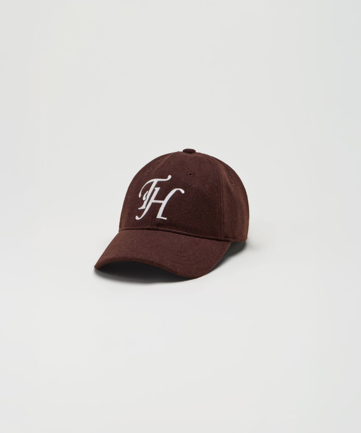 트래픽하모니(TRAFFIC HARMONY) WOOL BLEND TH APPLIQUE LOGO DEEP-FIT BALLCAP_BROWN