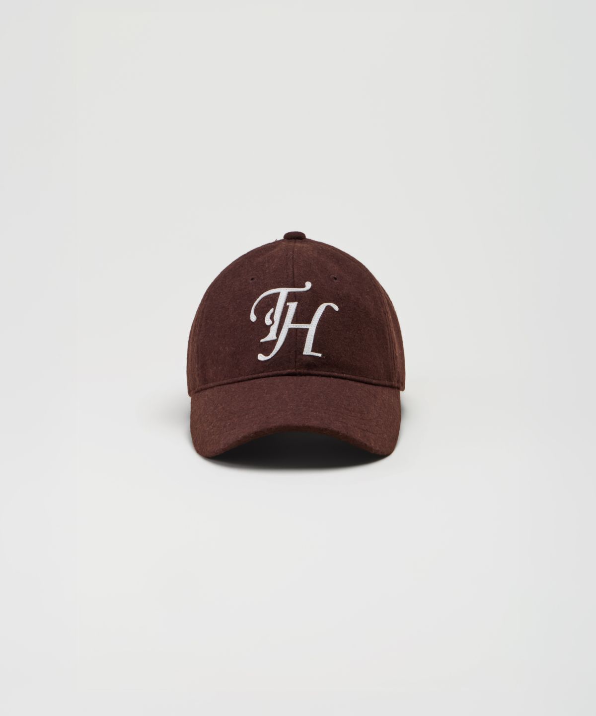 트래픽하모니(TRAFFIC HARMONY) WOOL BLEND TH APPLIQUE LOGO DEEP-FIT BALLCAP_BROWN