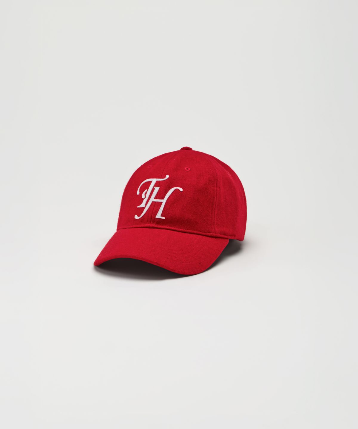 트래픽하모니(TRAFFIC HARMONY) WOOL BLEND TH APPLIQUE LOGO DEEP-FIT BALLCAP_RED