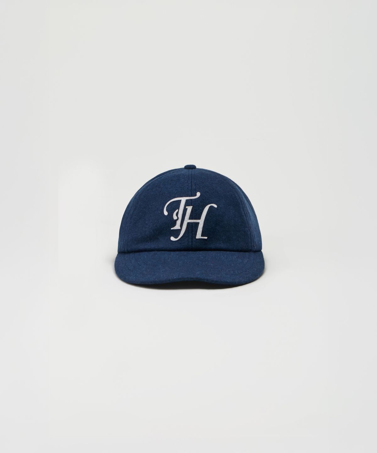 트래픽하모니(TRAFFIC HARMONY) WOOL BLEND TH APPLIQUE LOGO  DEEP-FIT 6-PANEL CAP_NAVY