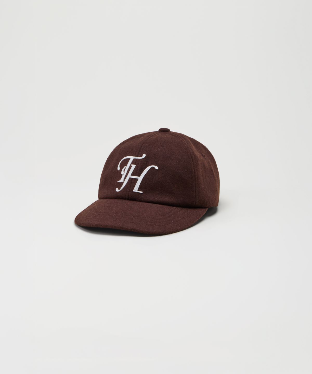 트래픽하모니(TRAFFIC HARMONY) WOOL BLEND TH APPLIQUE LOGO  DEEP-FIT 6-PANEL CAP_BROWN