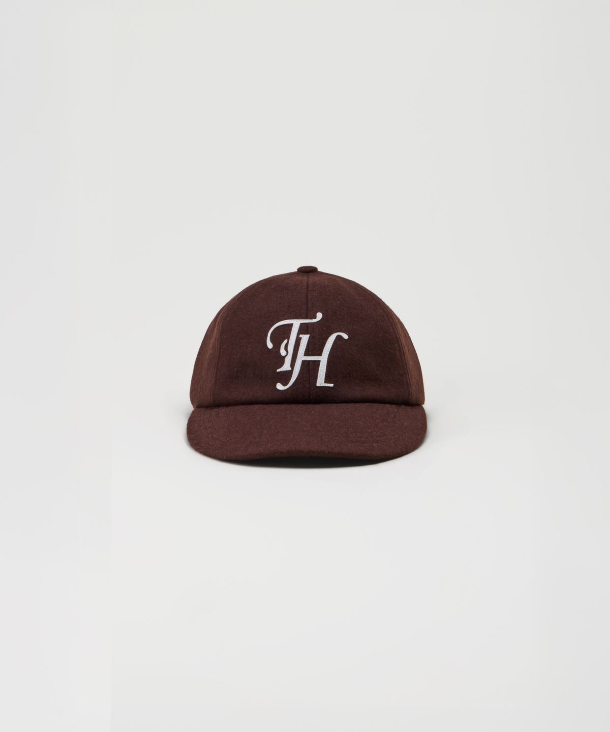트래픽하모니(TRAFFIC HARMONY) WOOL BLEND TH APPLIQUE LOGO  DEEP-FIT 6-PANEL CAP_BROWN