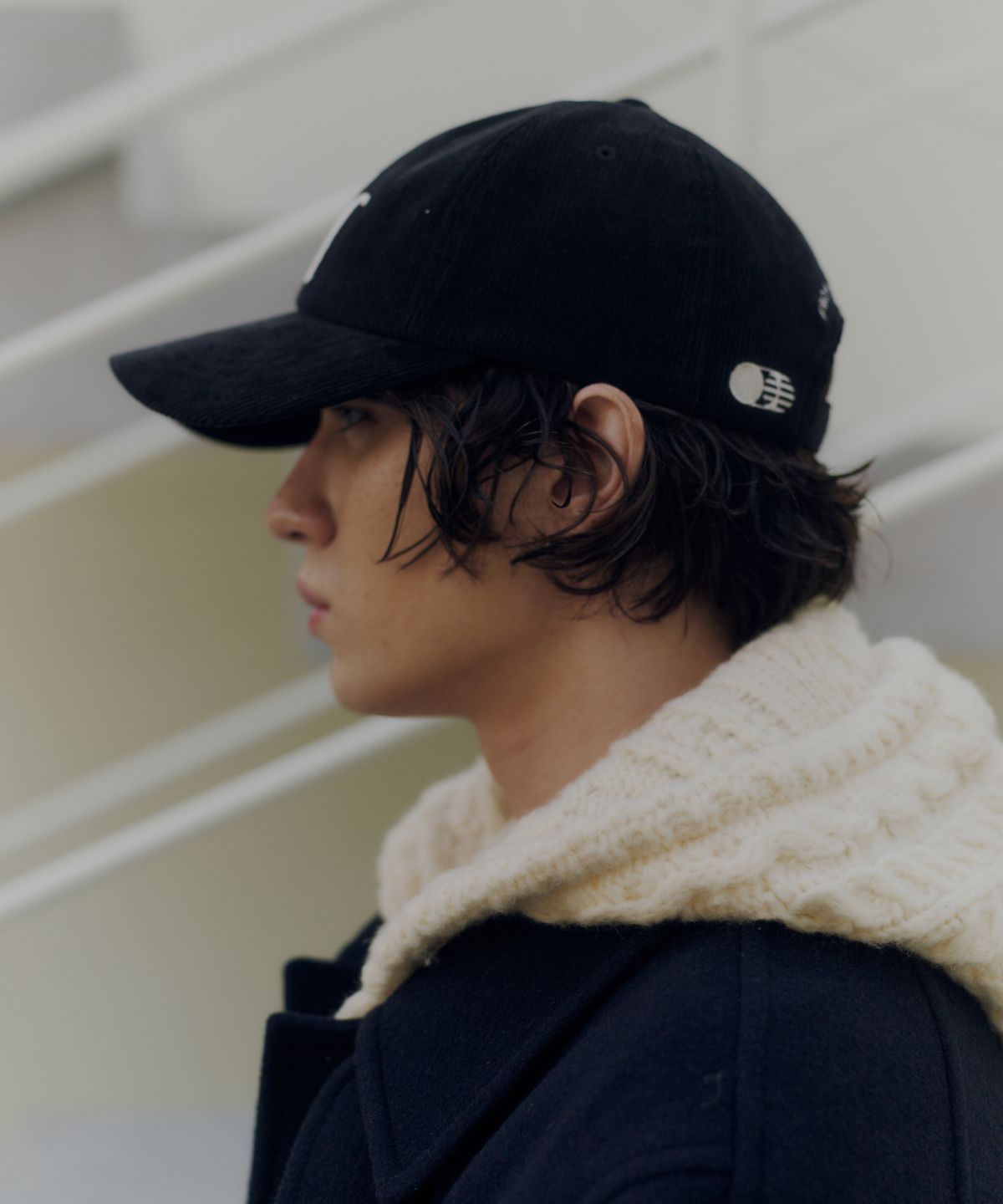 트래픽하모니(TRAFFIC HARMONY) CORDUROY TH LOGO DEEP-FIT BALLCAP_BLACK