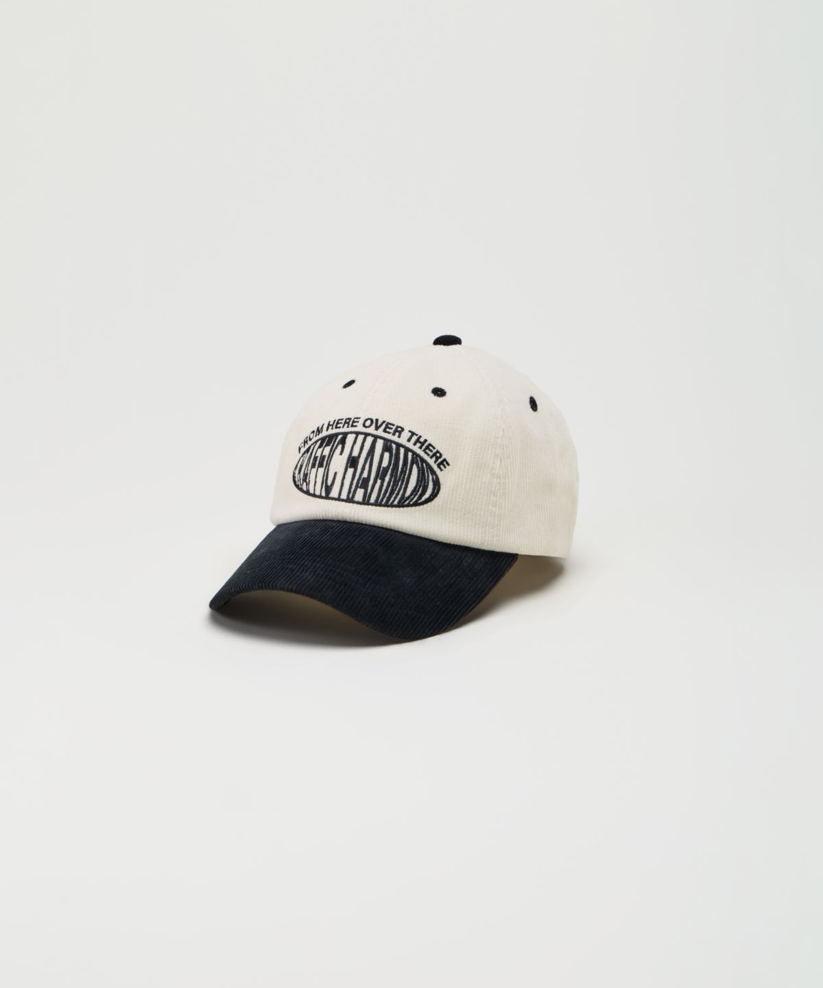 트래픽하모니(TRAFFIC HARMONY) CORDUROY ROUND LOGO DEEP-FIT BALLCAP_BLACK