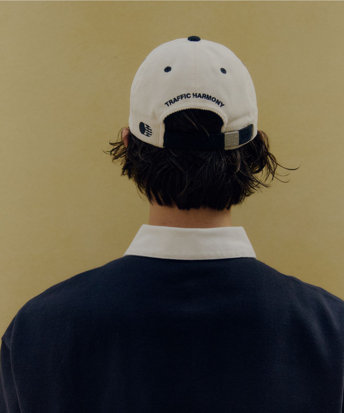 트래픽하모니(TRAFFIC HARMONY) CORDUROY ROUND LOGO DEEP-FIT BALLCAP_NAVY