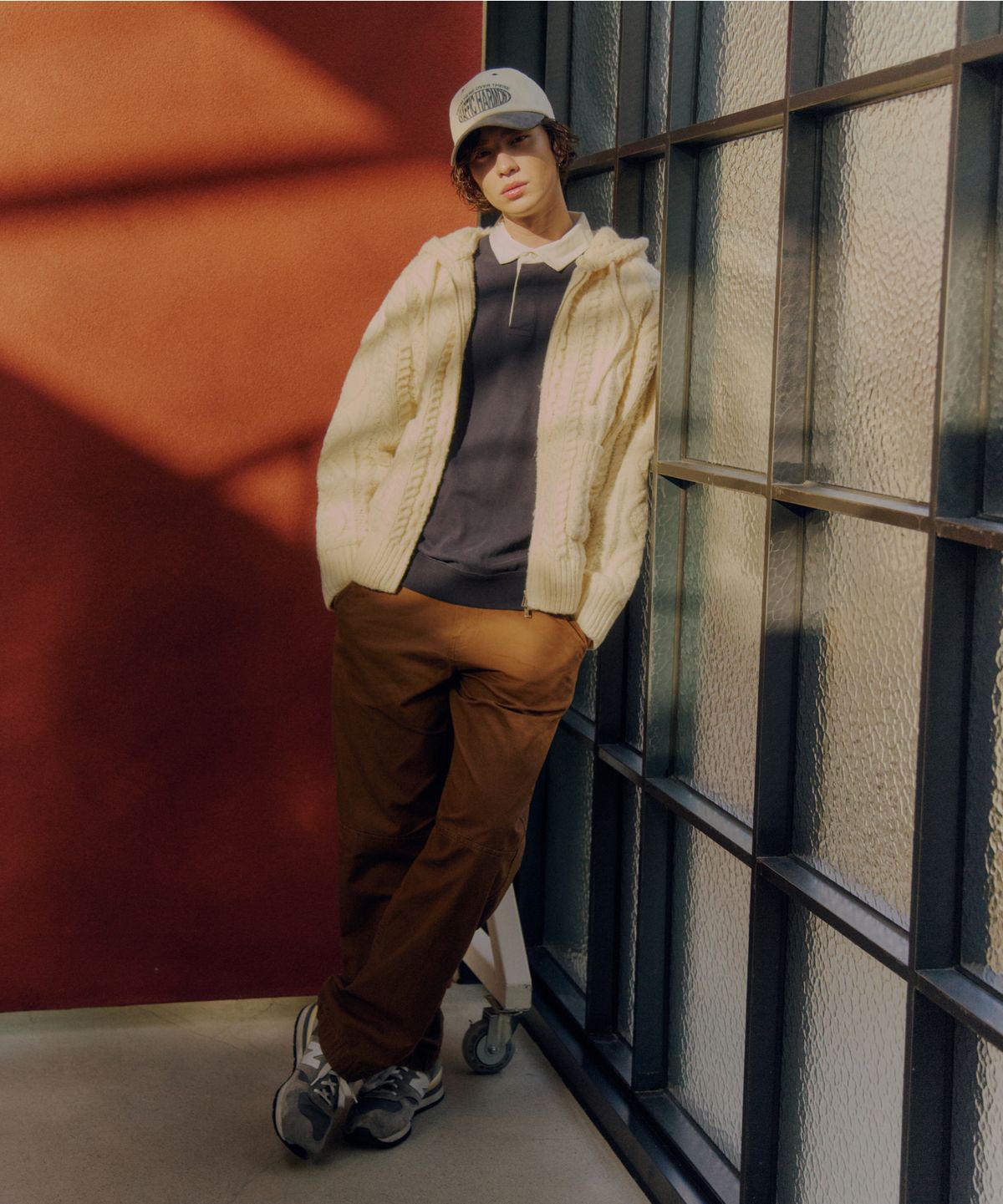 트래픽하모니(TRAFFIC HARMONY) CORDUROY ROUND LOGO DEEP-FIT BALLCAP_GREY