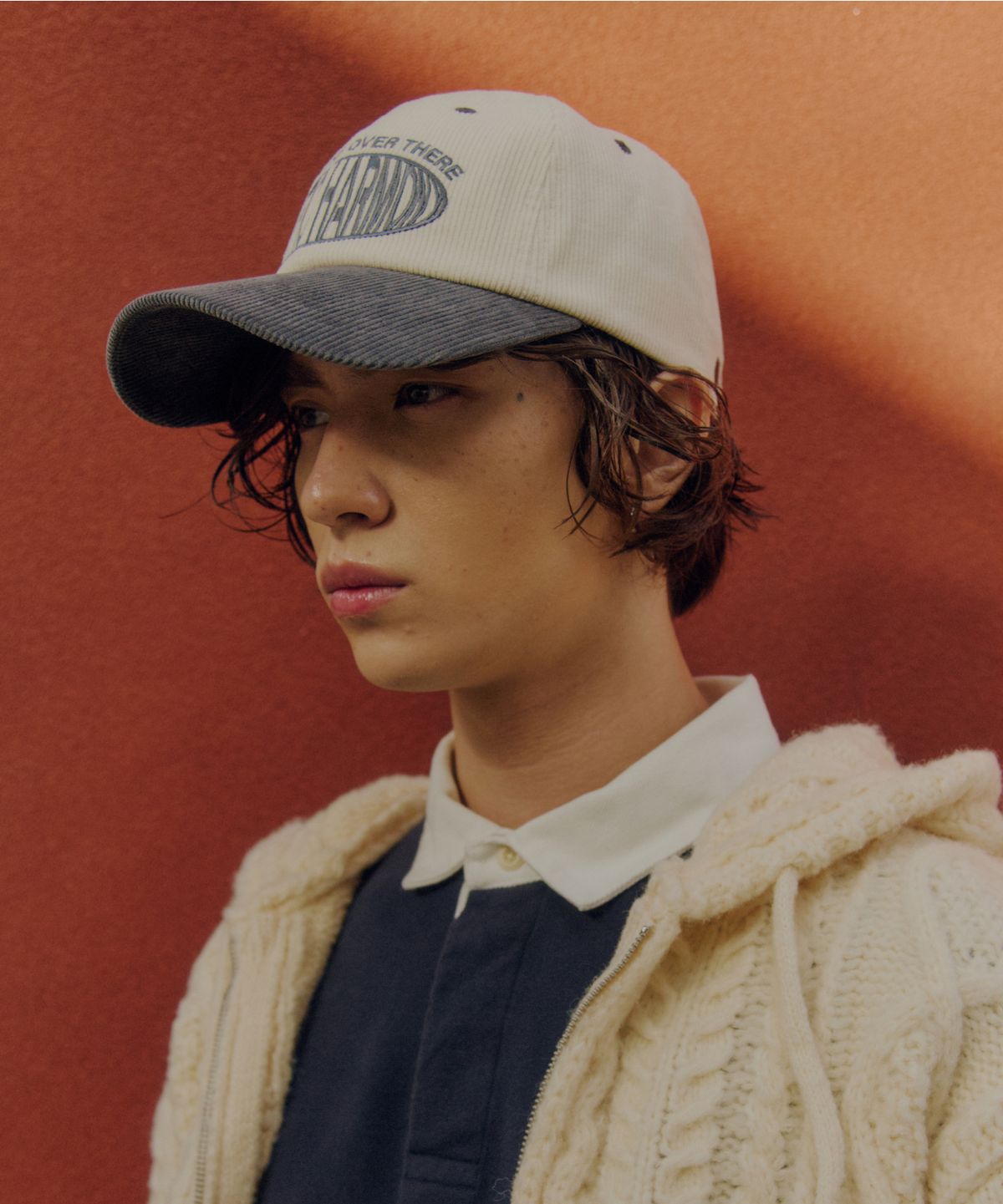 트래픽하모니(TRAFFIC HARMONY) CORDUROY ROUND LOGO DEEP-FIT BALLCAP_GREY
