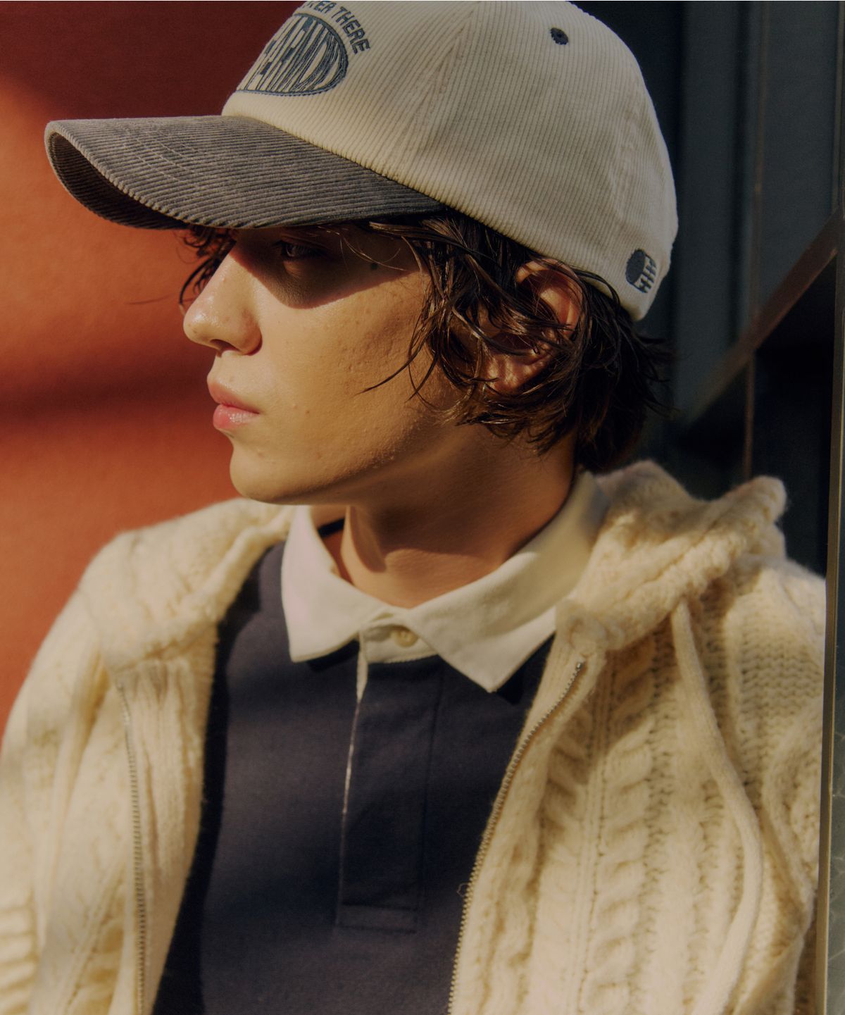 트래픽하모니(TRAFFIC HARMONY) CORDUROY ROUND LOGO DEEP-FIT BALLCAP_GREY