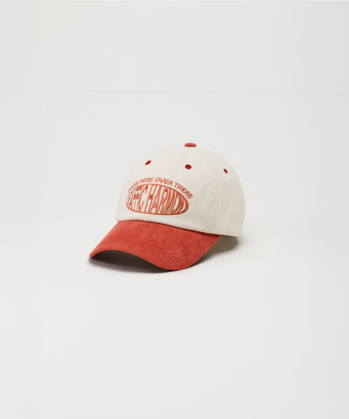 트래픽하모니(TRAFFIC HARMONY) CORDUROY ROUND LOGO DEEP-FIT BALLCAP_ORANGE