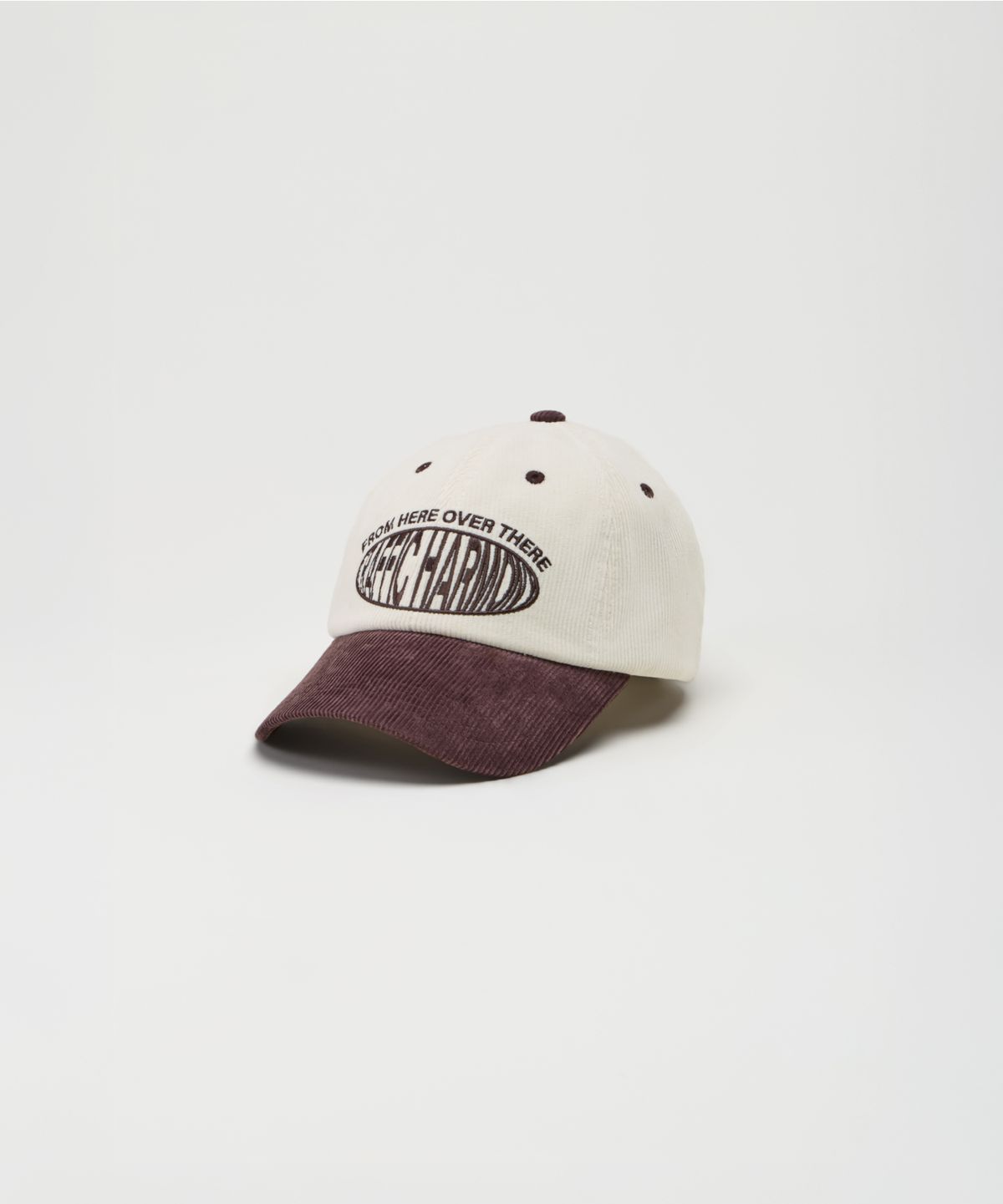 트래픽하모니(TRAFFIC HARMONY) CORDUROY ROUND LOGO DEEP-FIT BALLCAP_BROWN