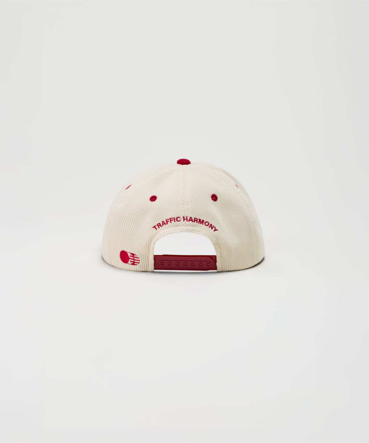 트래픽하모니(TRAFFIC HARMONY) CORDUROY ROUND LOGO DEEP-FIT 5-PANEL CAP_RED