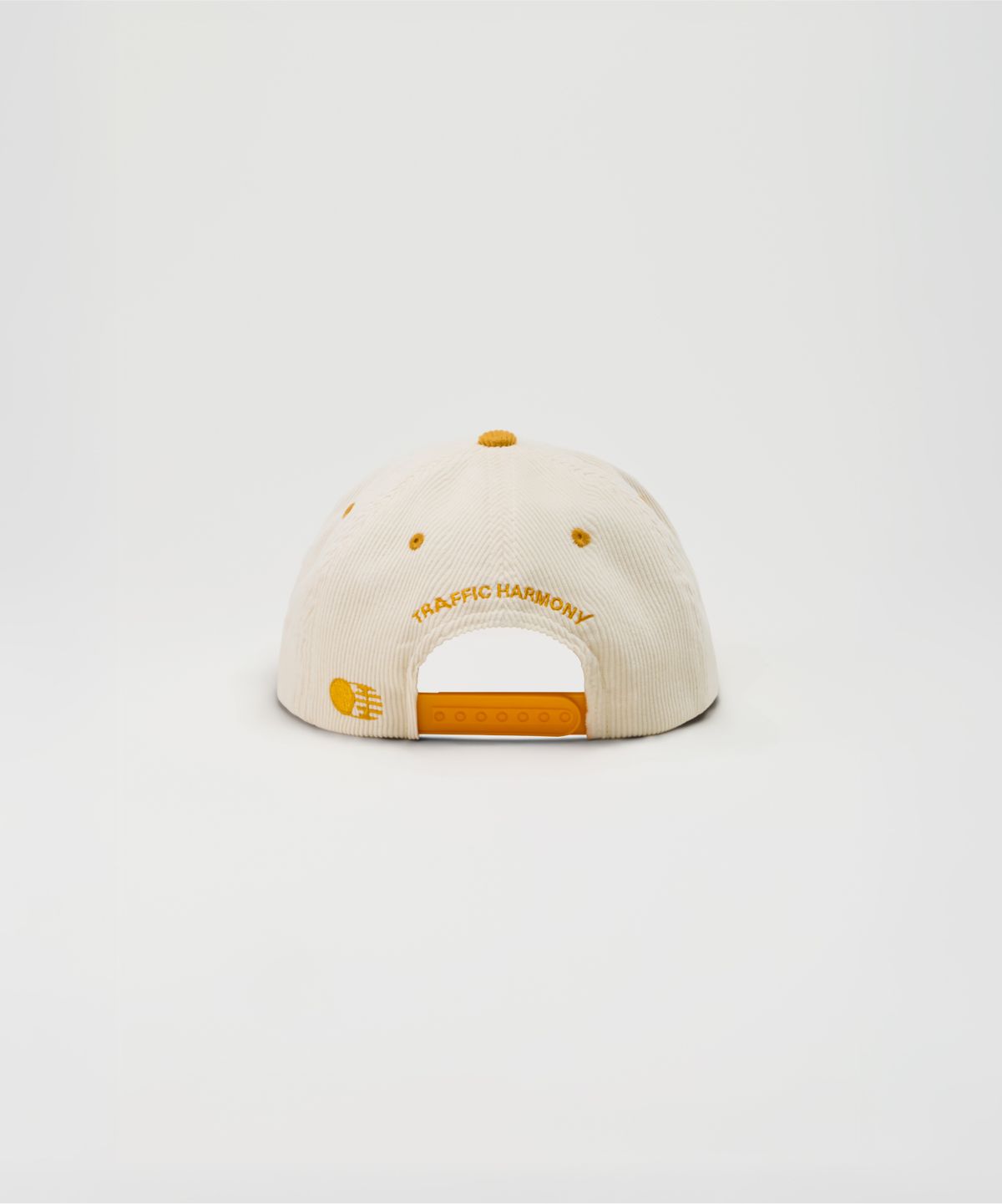 트래픽하모니(TRAFFIC HARMONY) CORDUROY ROUND LOGO DEEP-FIT 5-PANEL CAP_MUSTARD