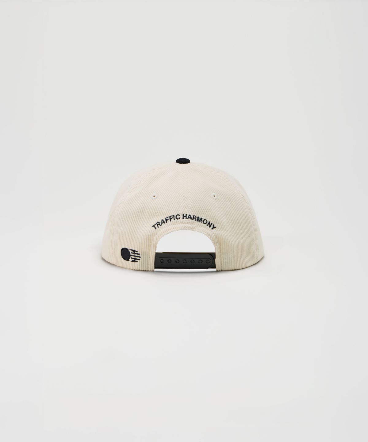 트래픽하모니(TRAFFIC HARMONY) CORDUROY ROUND LOGO DEEP-FIT 5-PANEL CAP_BLACK