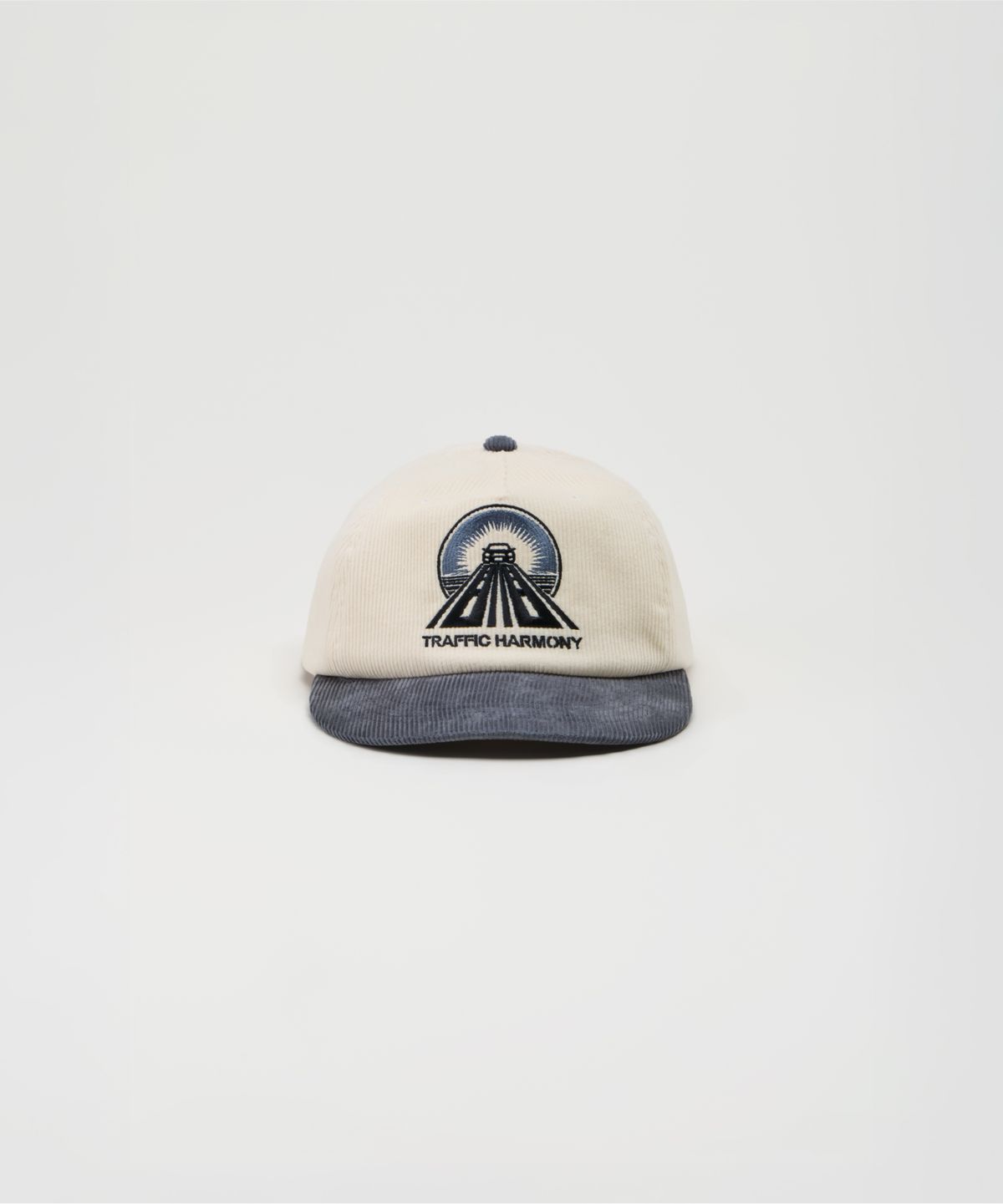 트래픽하모니(TRAFFIC HARMONY) CORDUROY ROUND LOGO DEEP-FIT 5-PANEL CAP_GREY