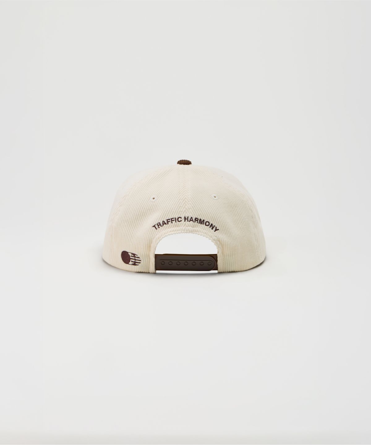 트래픽하모니(TRAFFIC HARMONY) CORDUROY ROUND LOGO DEEP-FIT 5-PANEL CAP_BROWN