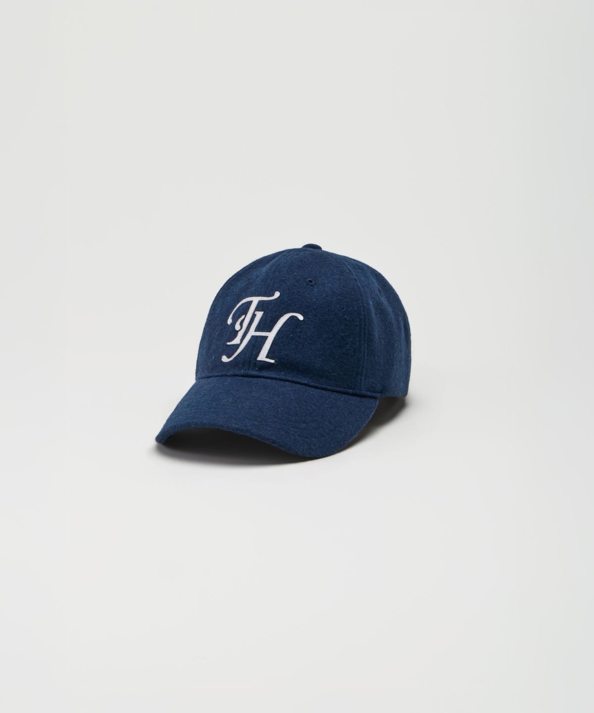 트래픽하모니(TRAFFIC HARMONY) WOOL BLEND TH APPLIQUE LOGO DEEP-FIT BALLCAP_NAVY