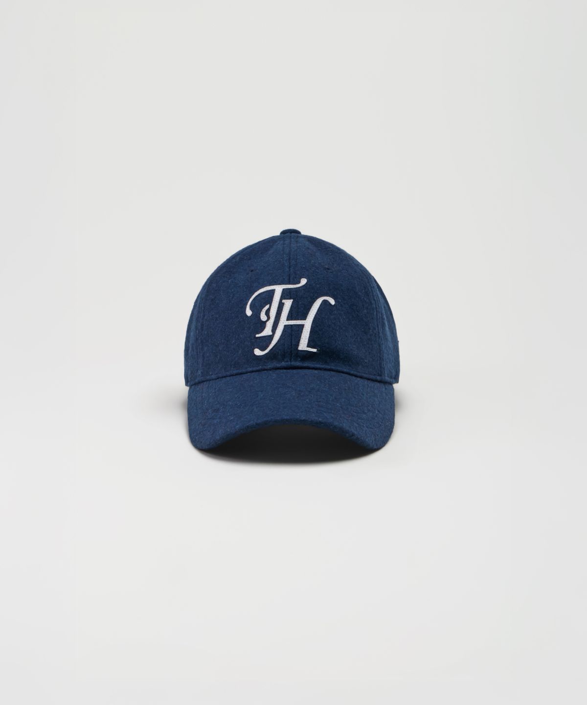 트래픽하모니(TRAFFIC HARMONY) WOOL BLEND TH APPLIQUE LOGO DEEP-FIT BALLCAP_NAVY