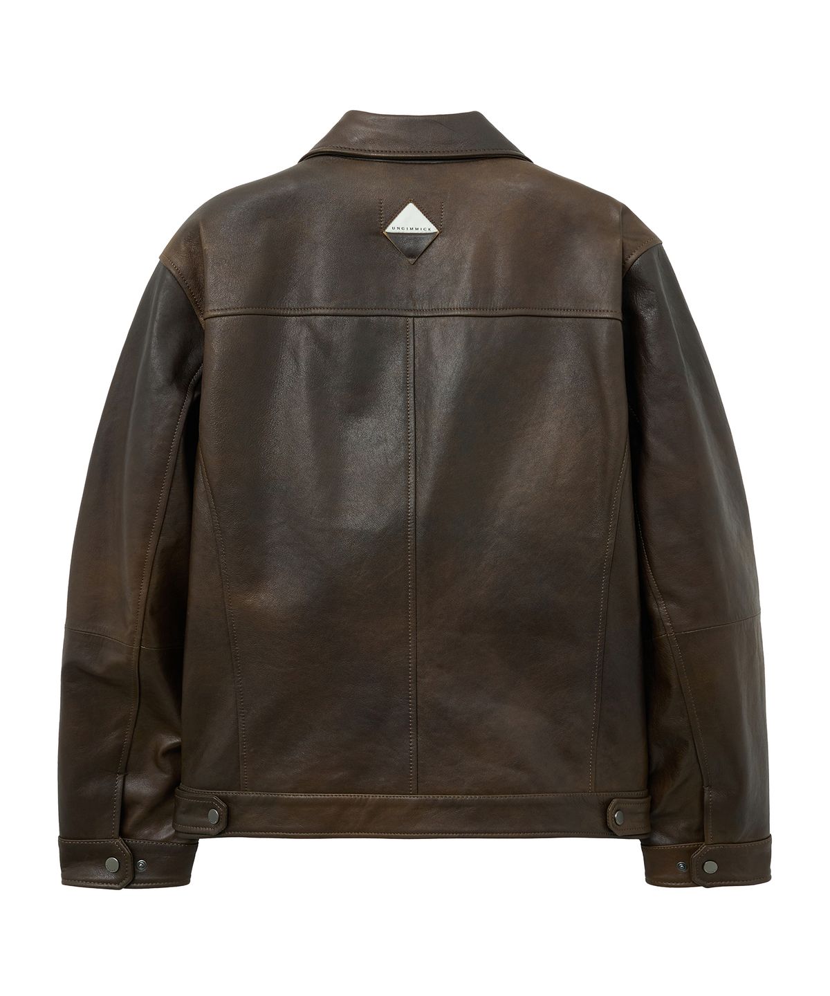언지미크(UNGIMMICK) NAPPA LEATHER JACKET (BROWN / LAMBSKIN)