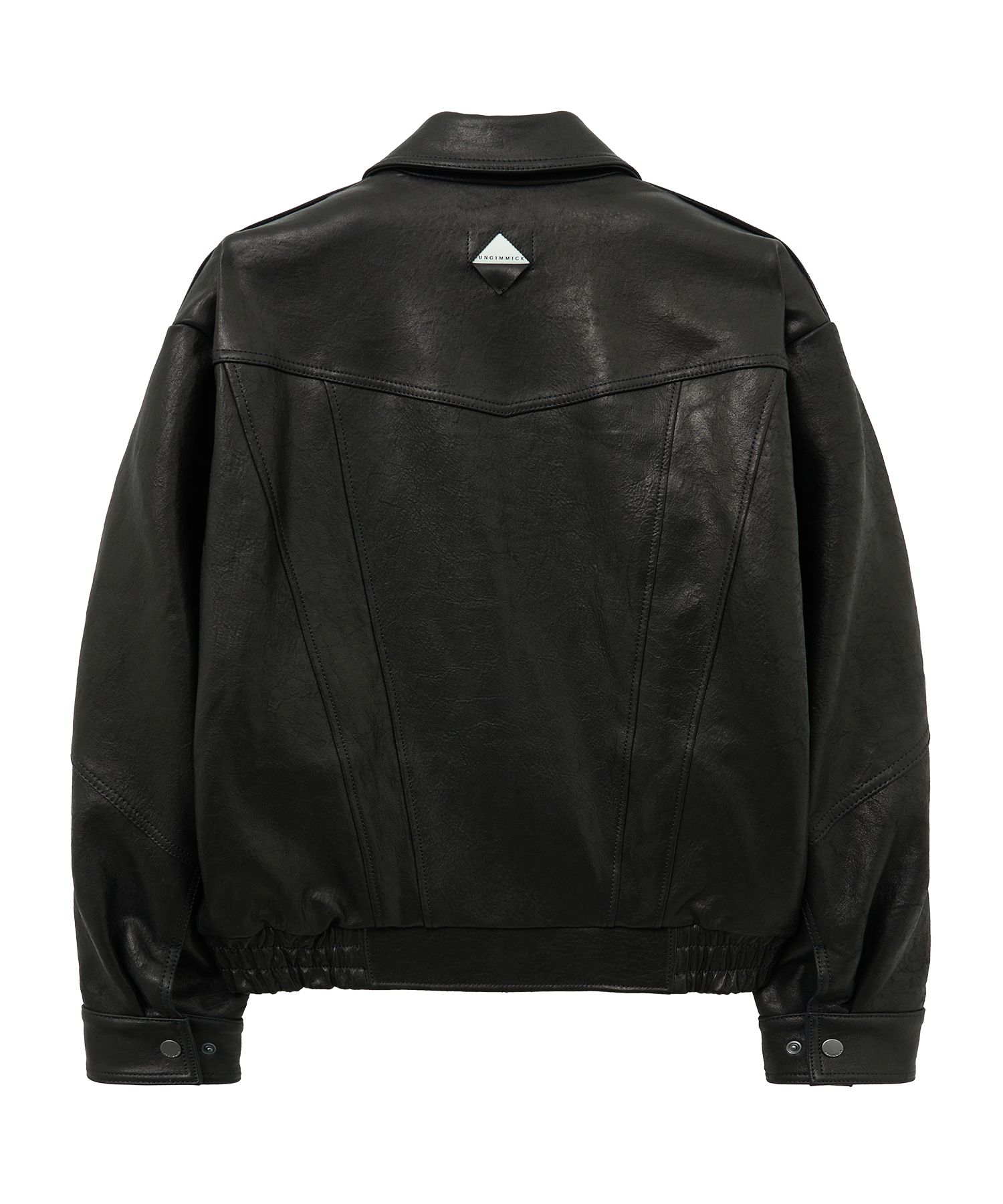 MUSINSA | UNGIMMICK SHRUNKEN NAPPA LEATHER JACKET (BLACK / LAMBSKIN)