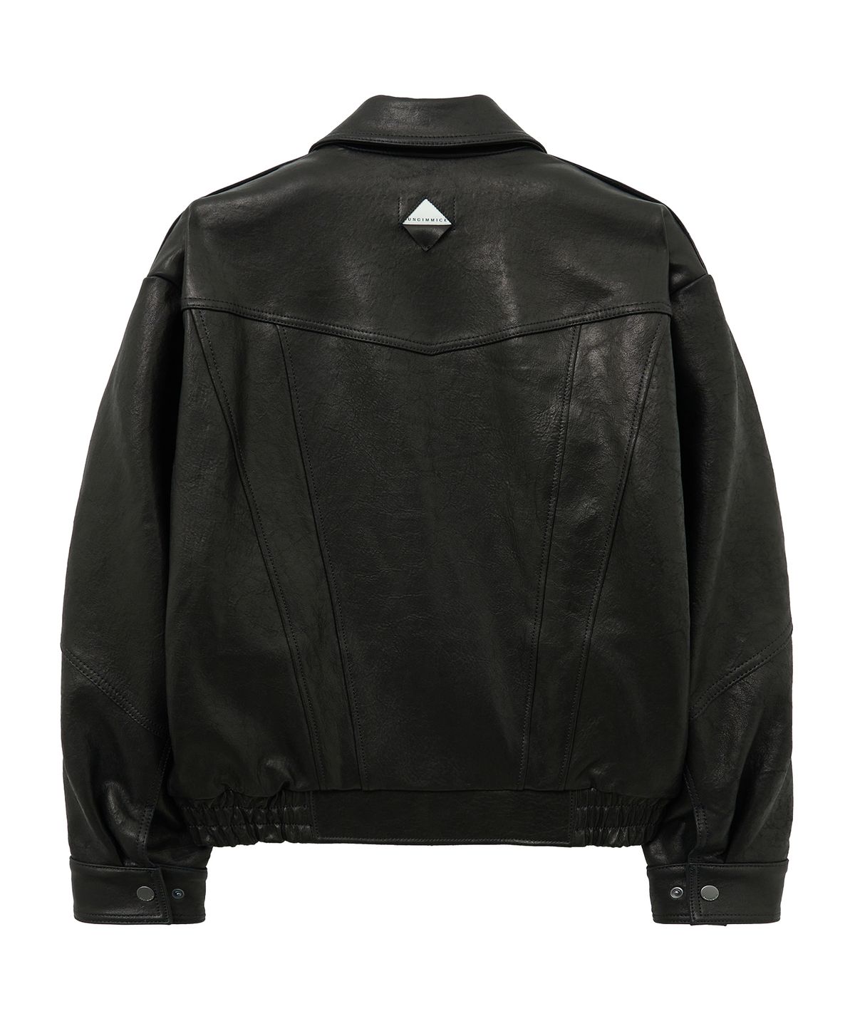 언지미크(UNGIMMICK) SHRUNKEN NAPPA LEATHER JACKET (BLACK / LAMBSKIN)