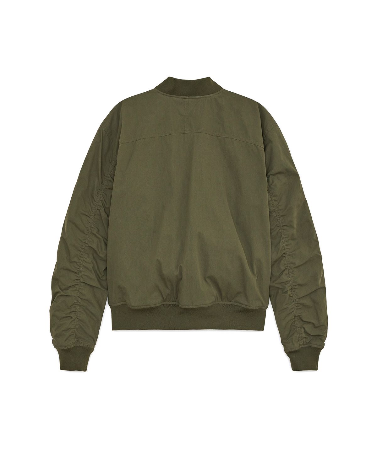 썬번프로젝트(SUNBURNPROJECT) Over Fit Shirring Bomber Jacket, KHAKI