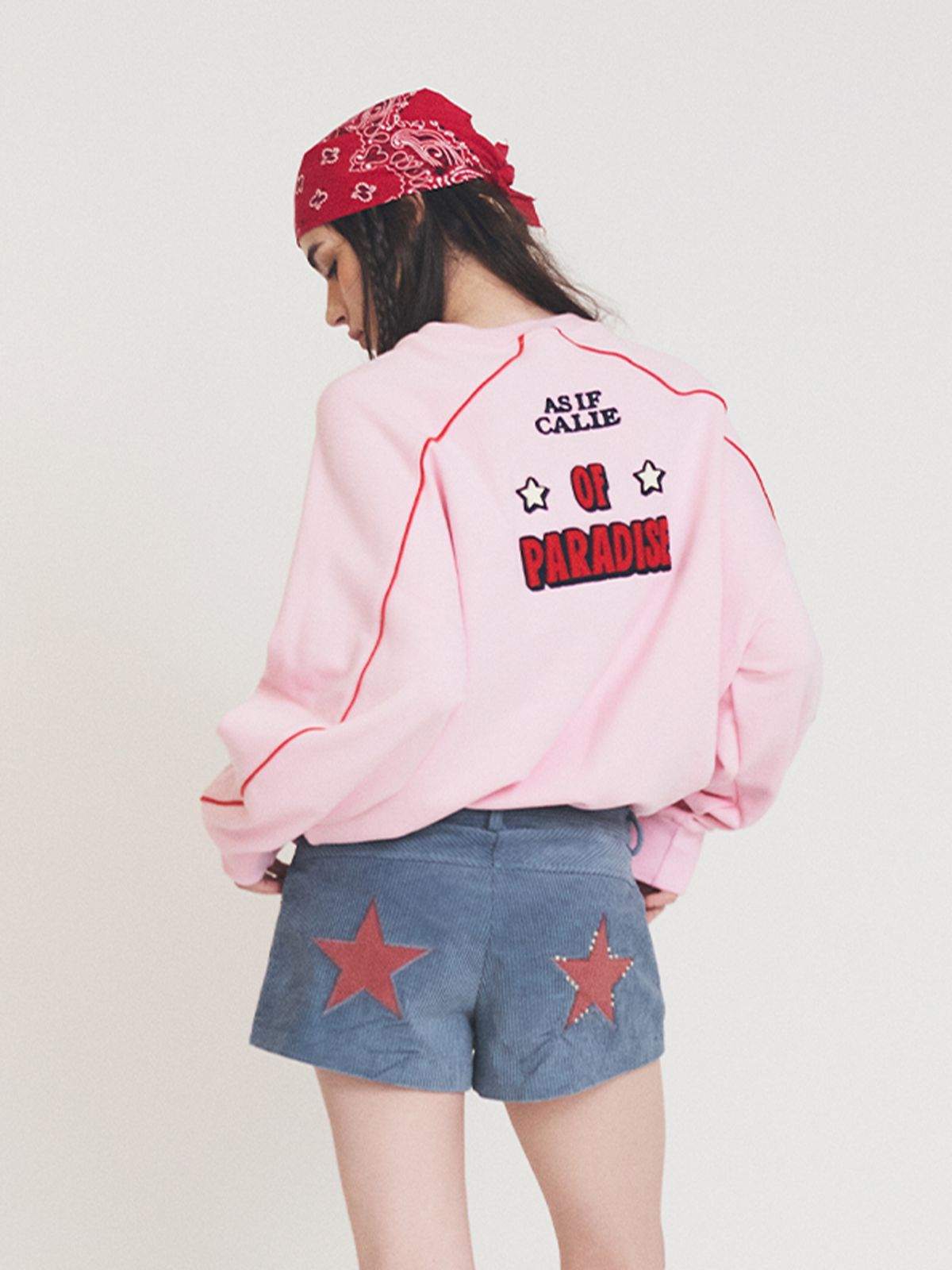 에즈이프 캘리(ASIF CALIE) GYPSY PIPING SWEATSHIRT PINK