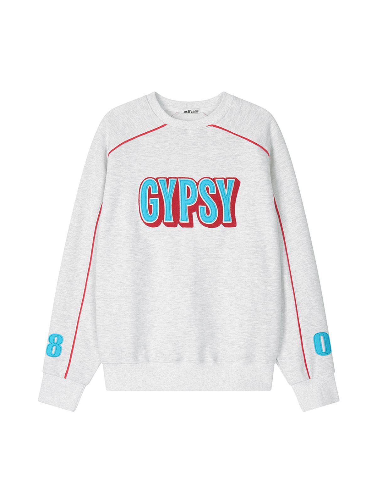 에즈이프 캘리(ASIF CALIE) GYPSY PIPING SWEATSHIRT WHITEMELANGE