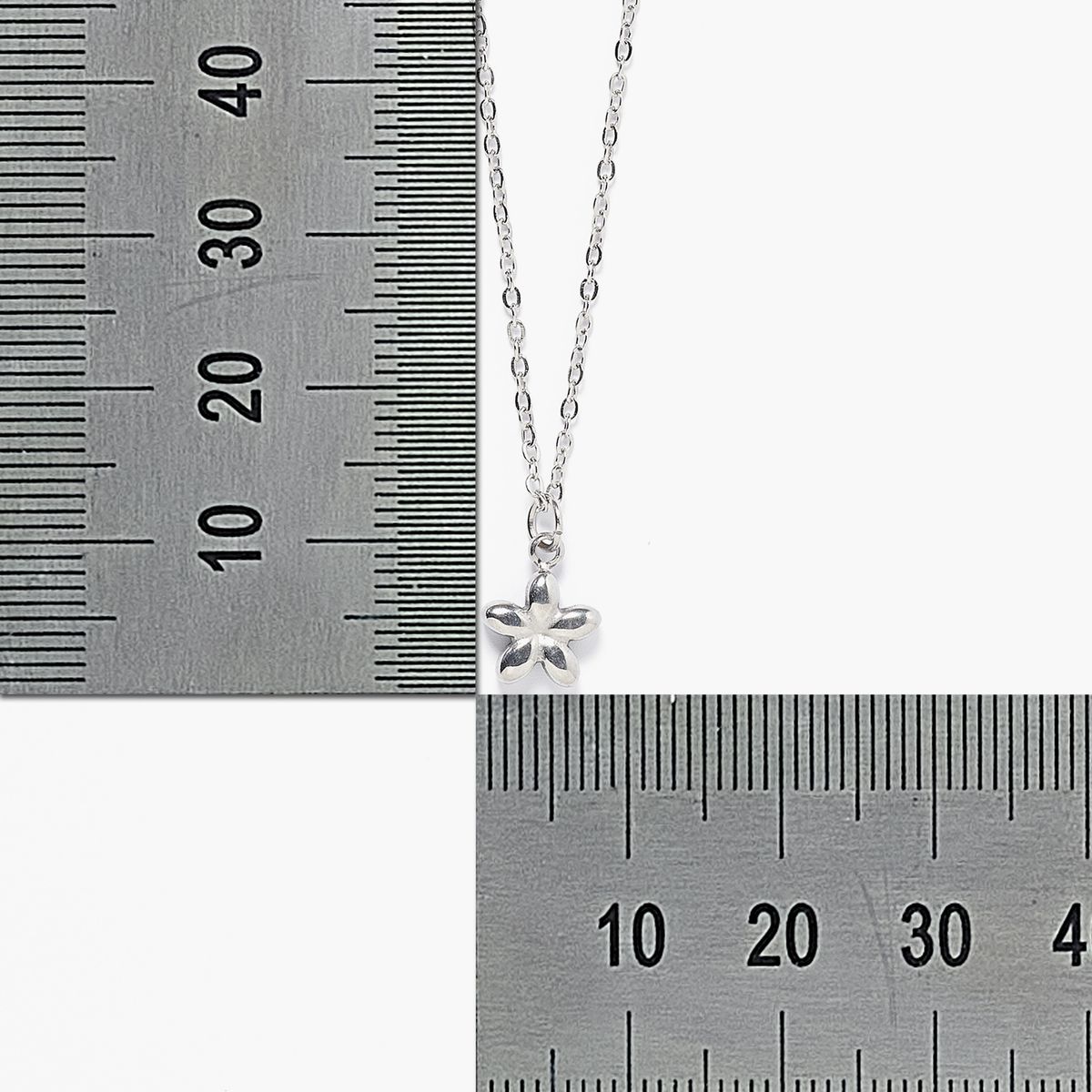 제이반스 클래식(JBANS CLASSIC) 볼륨미니 플라워팬던트 슬림체인목걸이 (C2503-AN884_SV)