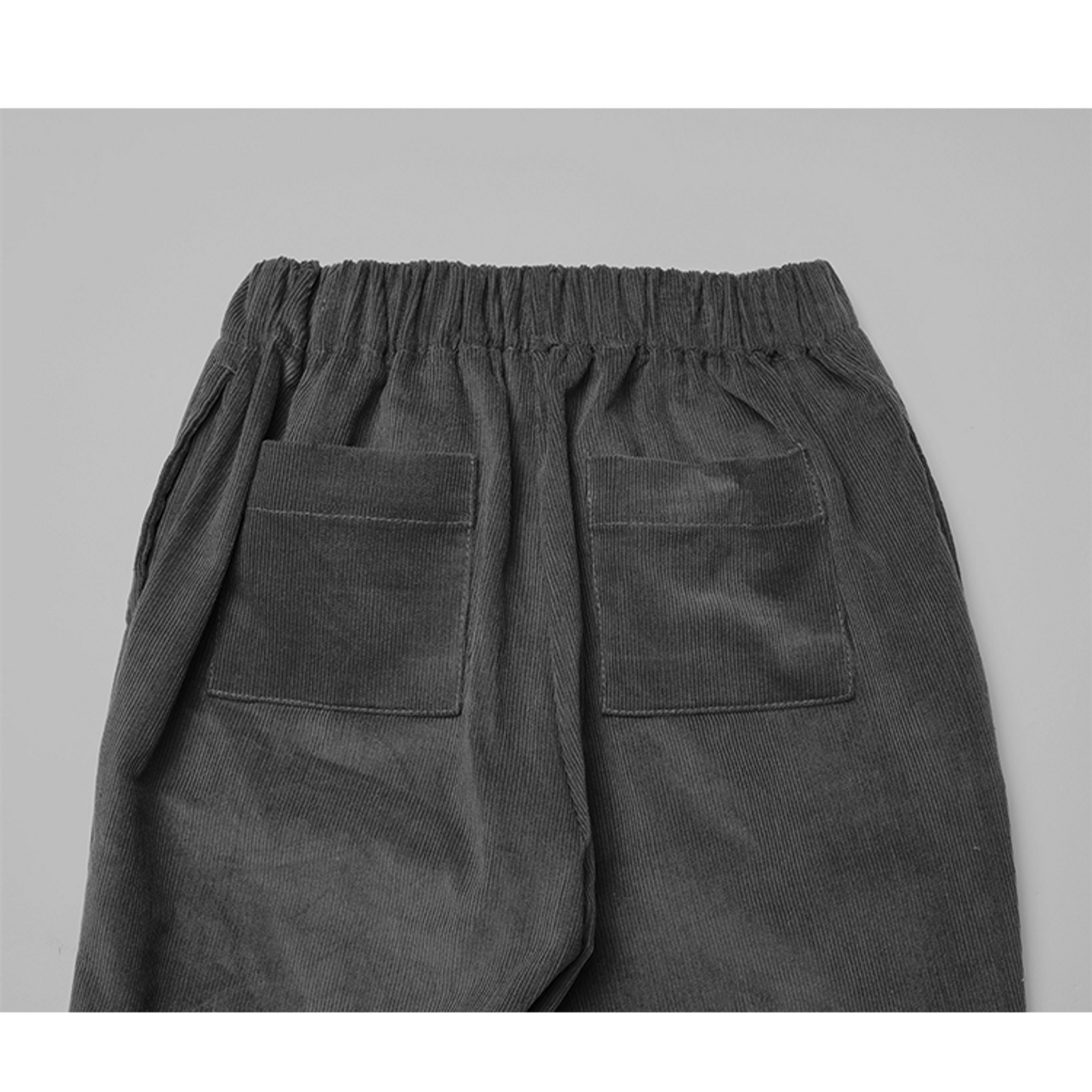 라메종드도도(LA MAISON DE DODO) DODO BASIC Corduroy Long  Pants (Charcoal)_코듀로이 기본바지