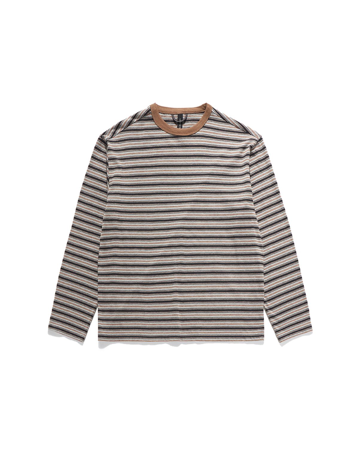 언어펙티드 에센셜(UNAFFECTED ESSENTIAL) CROPPED BORDER LONG SLEEVES / CAMEL&BLACK