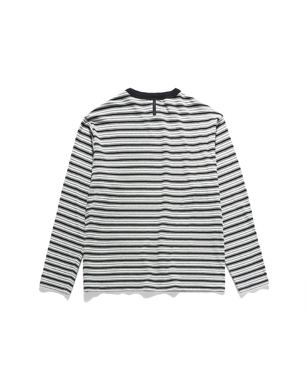 언어펙티드 에센셜(UNAFFECTED ESSENTIAL) CROPPED BORDER LONG SLEEVES / GREEN&BLACK