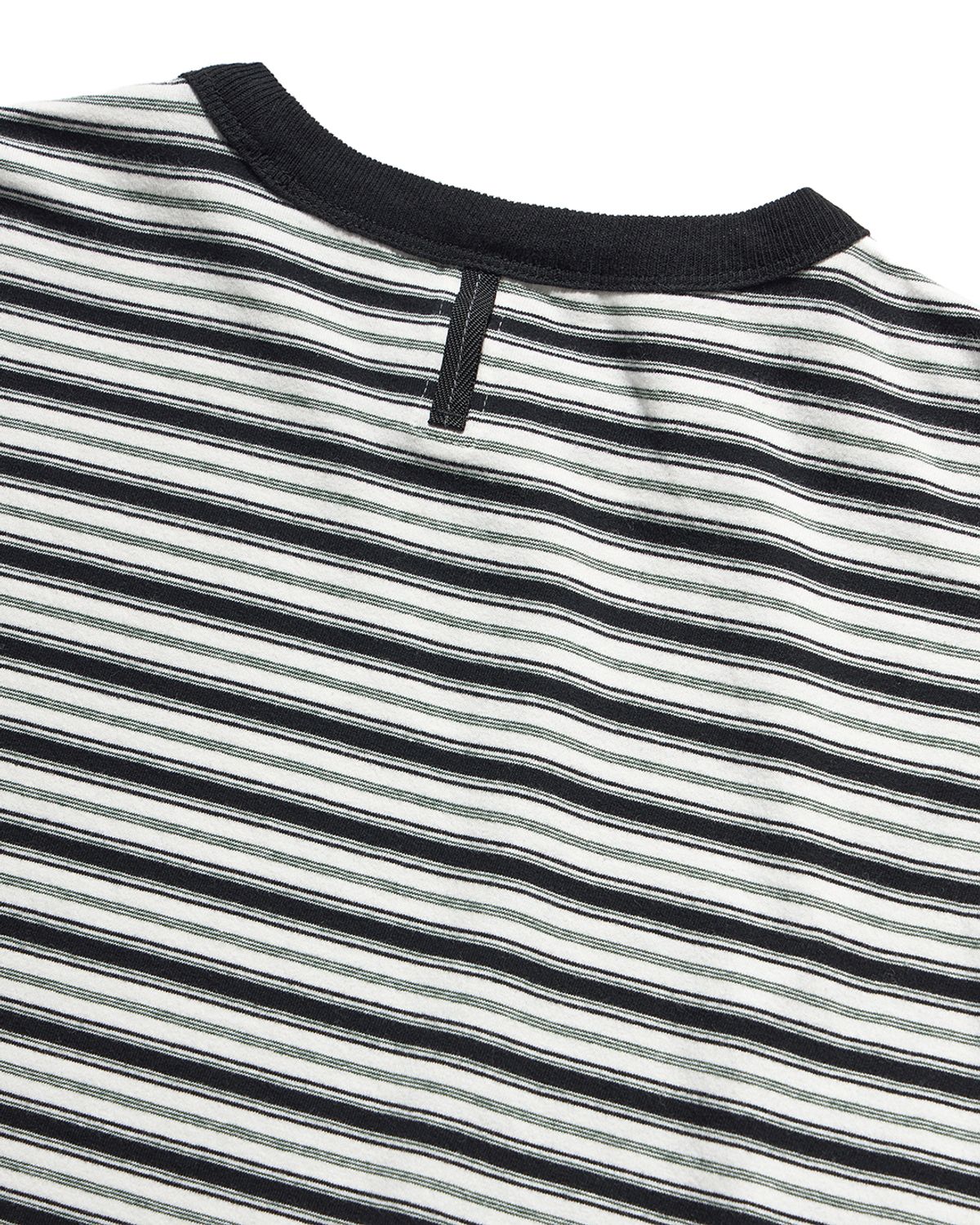 언어펙티드 에센셜(UNAFFECTED ESSENTIAL) CROPPED BORDER LONG SLEEVES / GREEN&BLACK