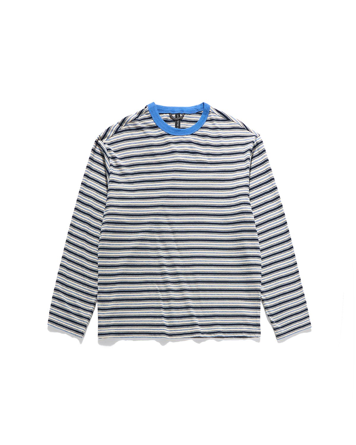 언어펙티드 에센셜(UNAFFECTED ESSENTIAL) CROPPED BORDER LONG SLEEVES / BLUE&BLACK