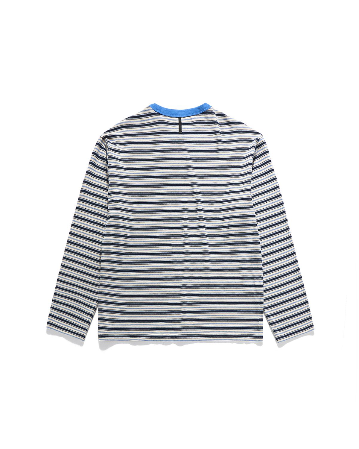 언어펙티드 에센셜(UNAFFECTED ESSENTIAL) CROPPED BORDER LONG SLEEVES / BLUE&BLACK