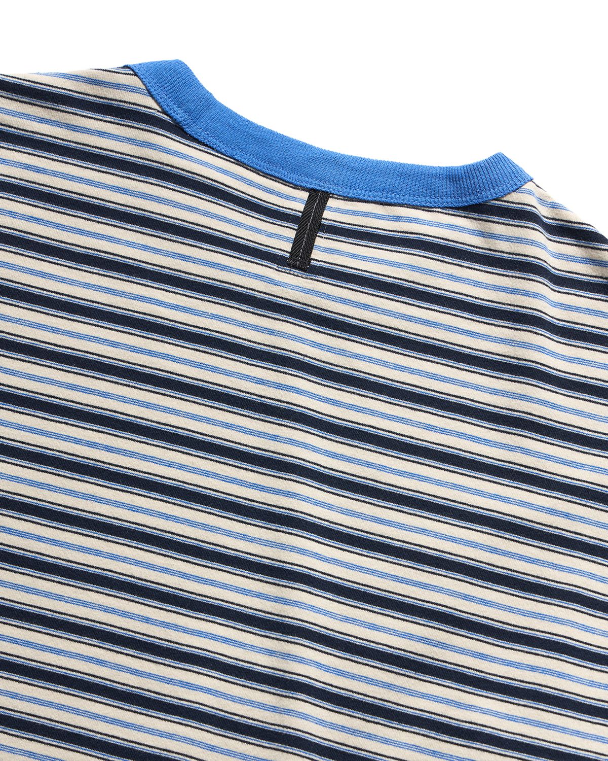 언어펙티드 에센셜(UNAFFECTED ESSENTIAL) CROPPED BORDER LONG SLEEVES / BLUE&BLACK