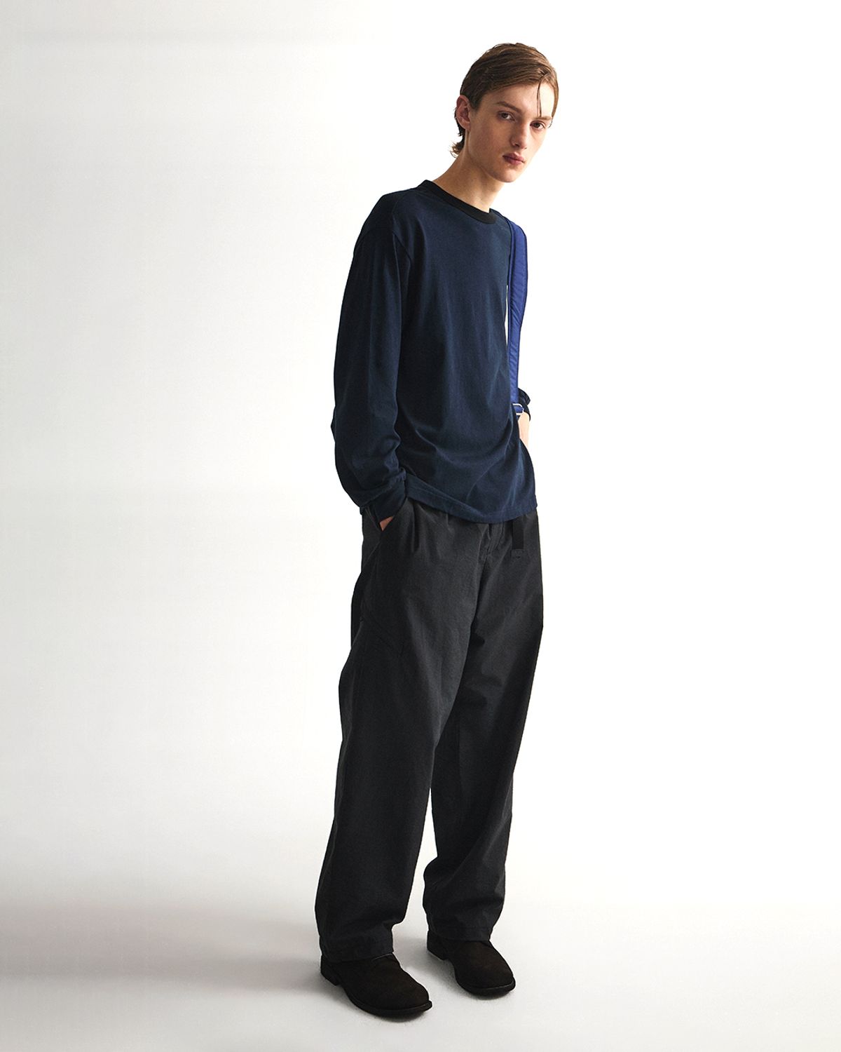 언어펙티드 에센셜(UNAFFECTED ESSENTIAL) RINGER LONG SLEEVES / NAVY