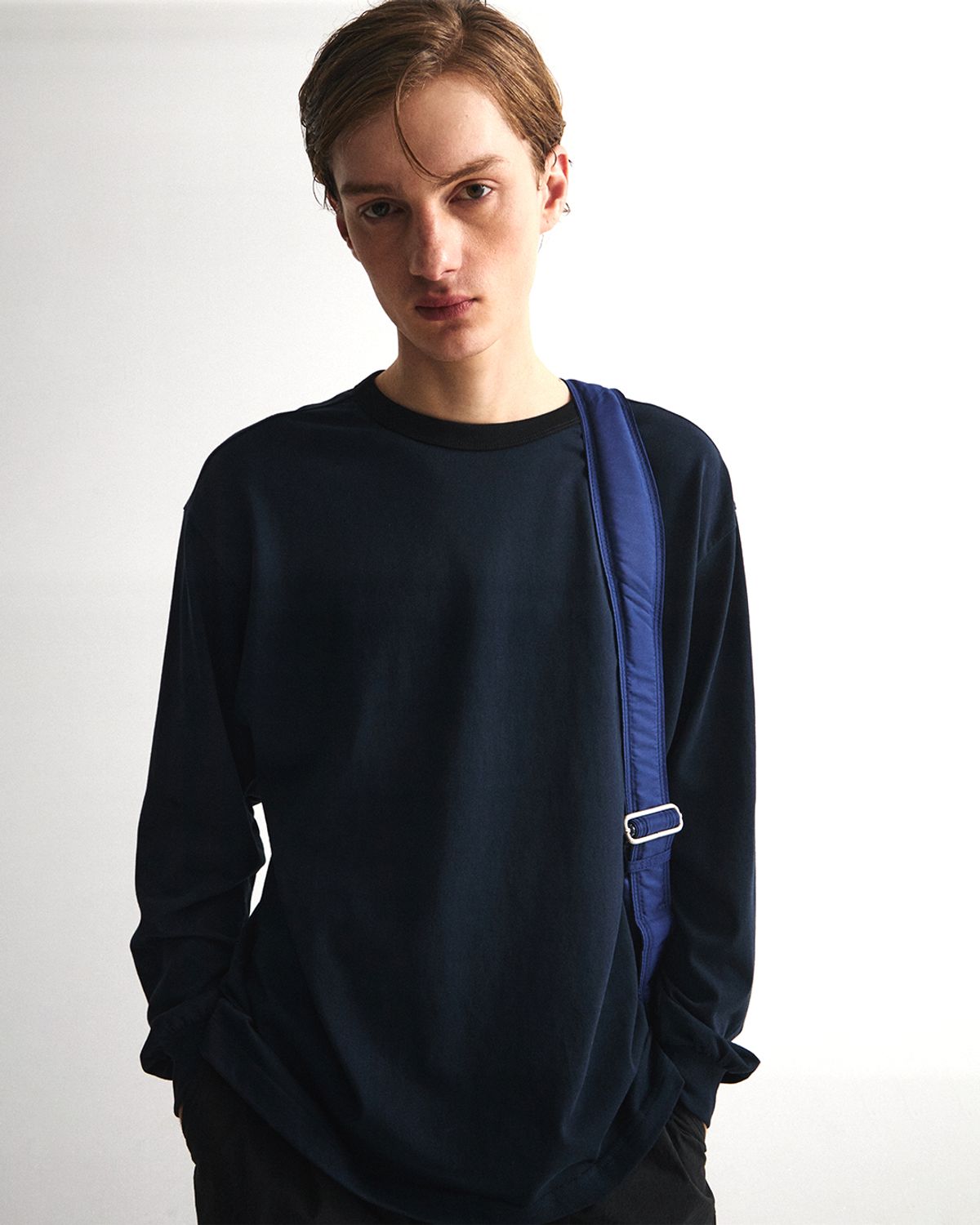 언어펙티드 에센셜(UNAFFECTED ESSENTIAL) RINGER LONG SLEEVES / NAVY