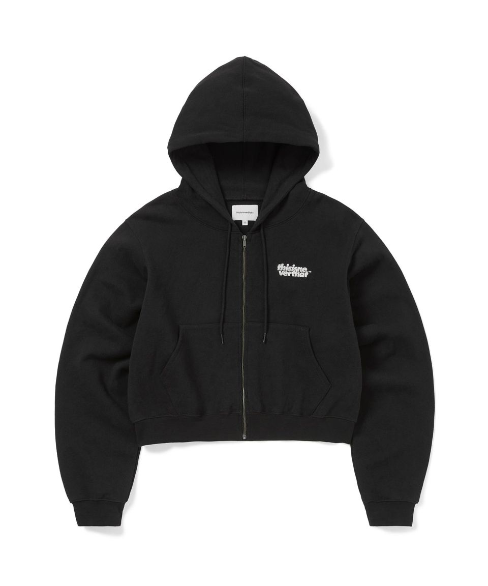MUSINSA公式 | thisisneverthat OL-Logo W Zip Up Hoodie Black