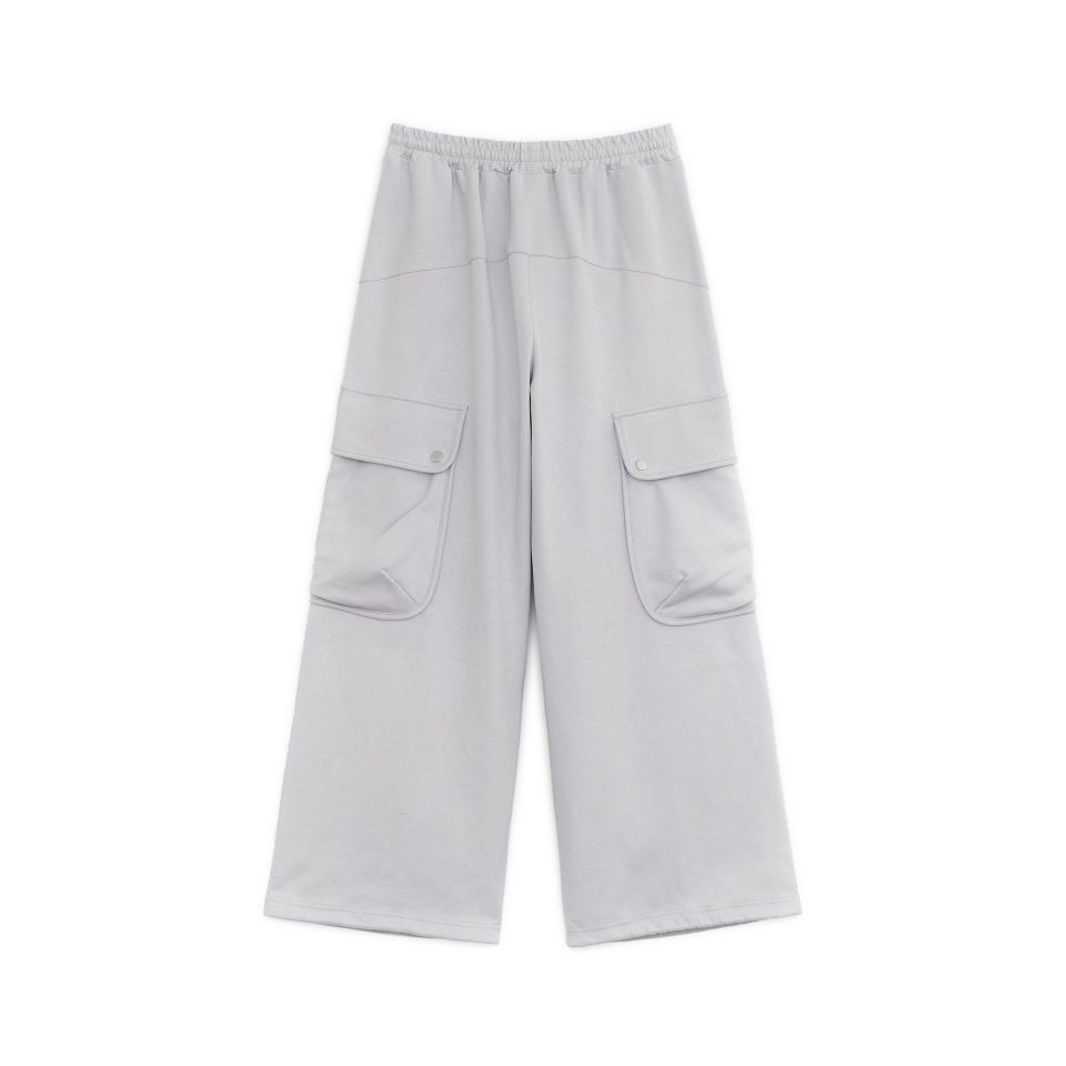 MUSINSA公式 | HUG YOUR SKIN ビッグポケットレースカーゴパンツ（グレー）