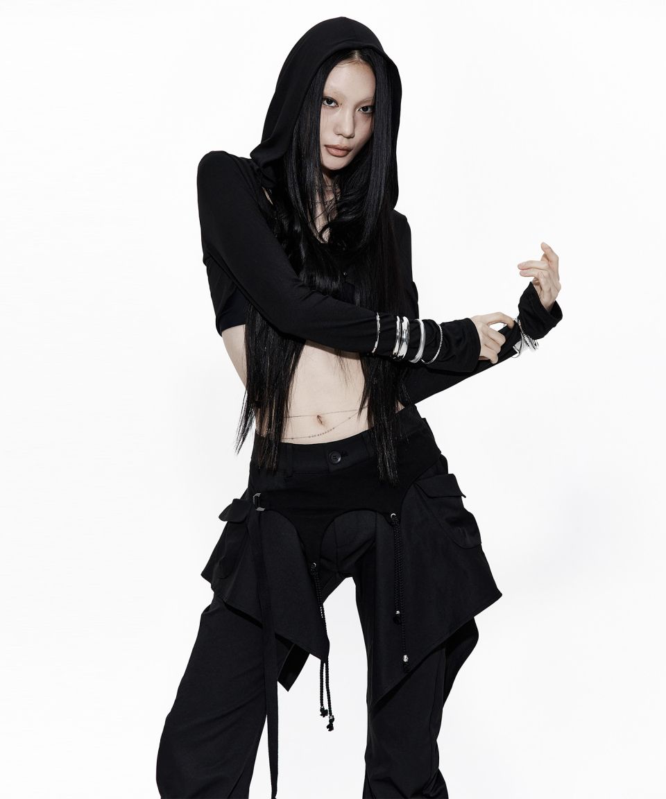 MUSINSA公式 | KASHIKO Hooded Bolero Cardigan