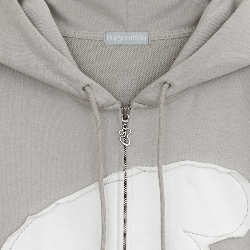 トップス hug your skin Angel wing hoodie zip-up MUSINSA | HUG YOUR SKIN Angel wing hoodie zip-up (Gray)