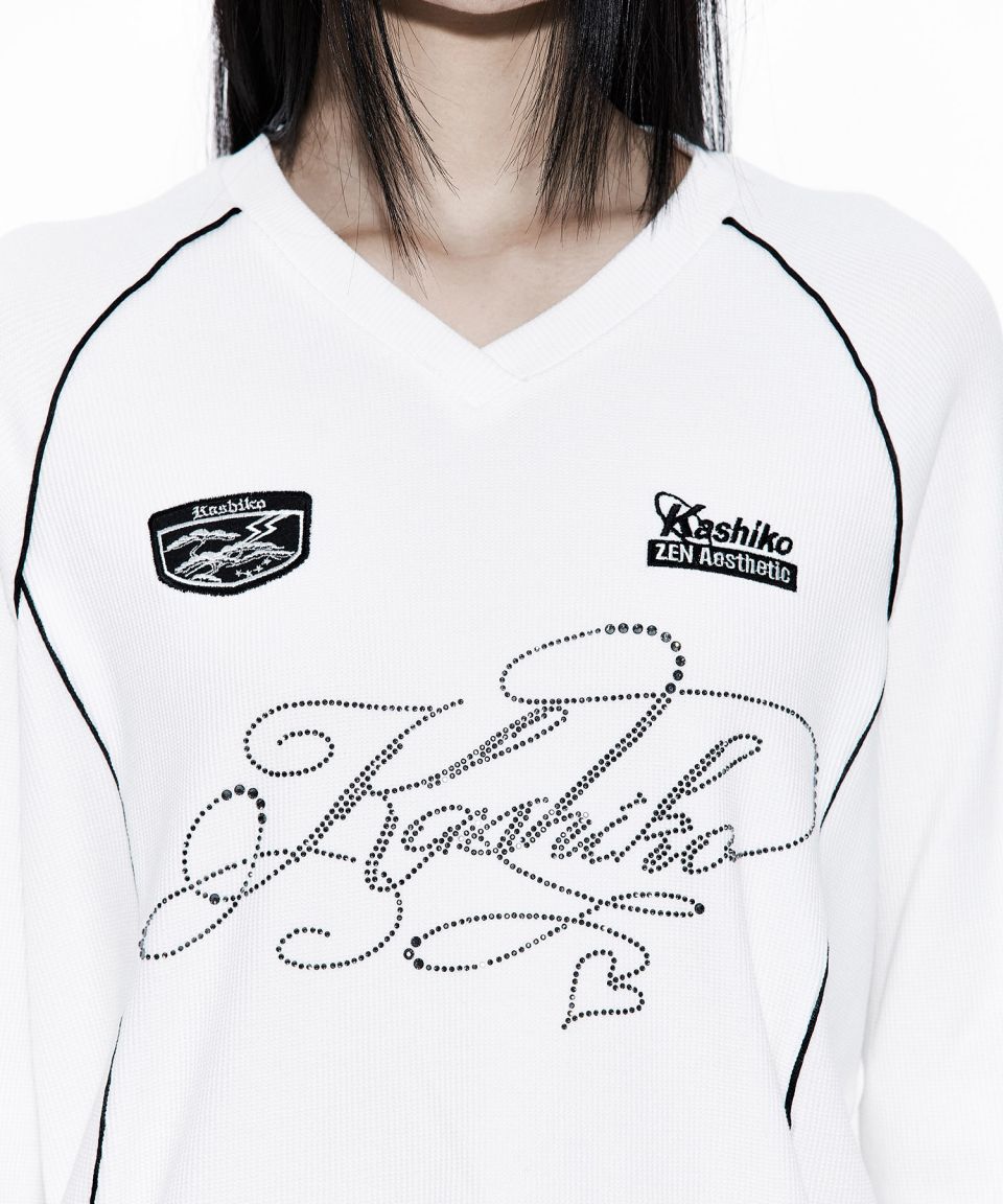 トップス kashiko Rugby Tee ivory MUSINSA公式 | KASHIKO Waffle Rugby Tee Ivory