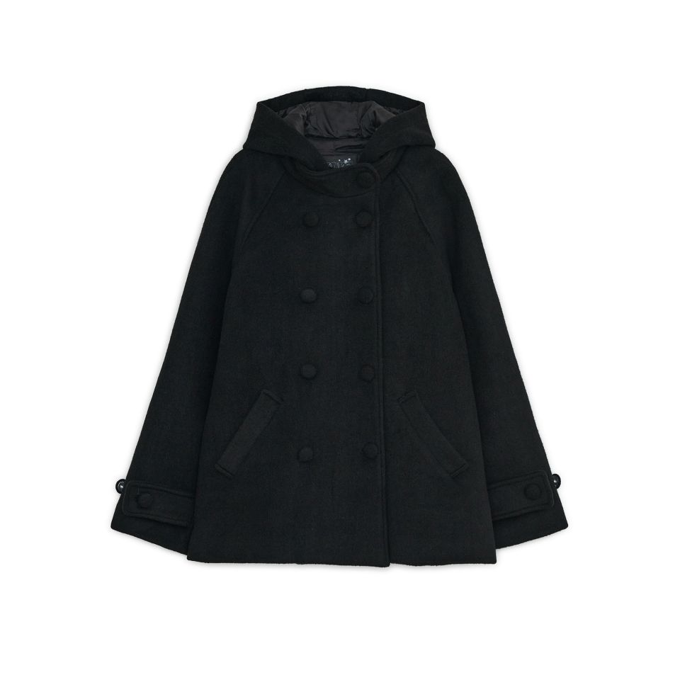 hug your skin ハグユアスキン Hooded Half Coat MUSINSA | HUG YOUR SKIN Hooded half coat (Black)