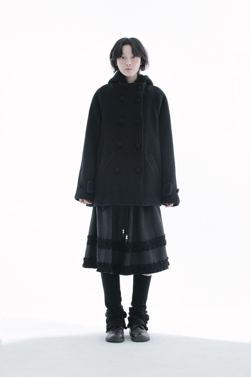 hug your skin ハグユアスキン Hooded Half Coat hug your skin ハグユアスキン Hooded Half Coat hug your skin