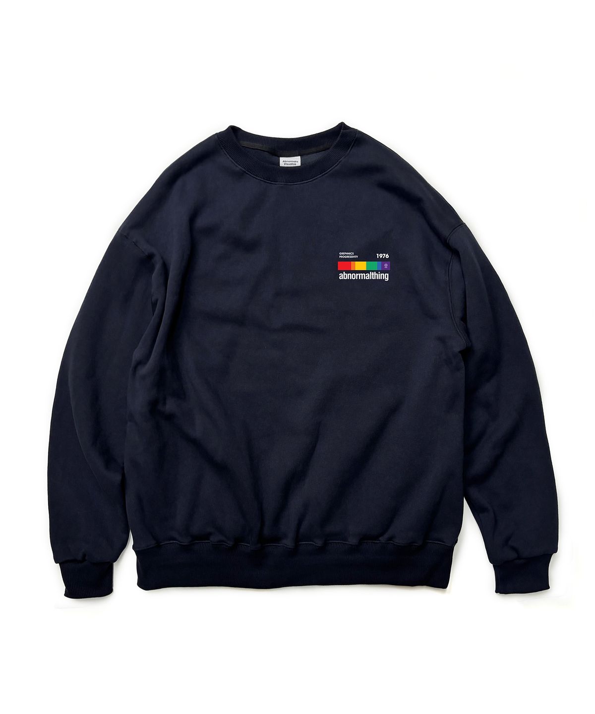 앱놀머씽(ABNORMALTHING) RB 루즈핏 크루넥 블랙 (RB CREWNECK BLACK)