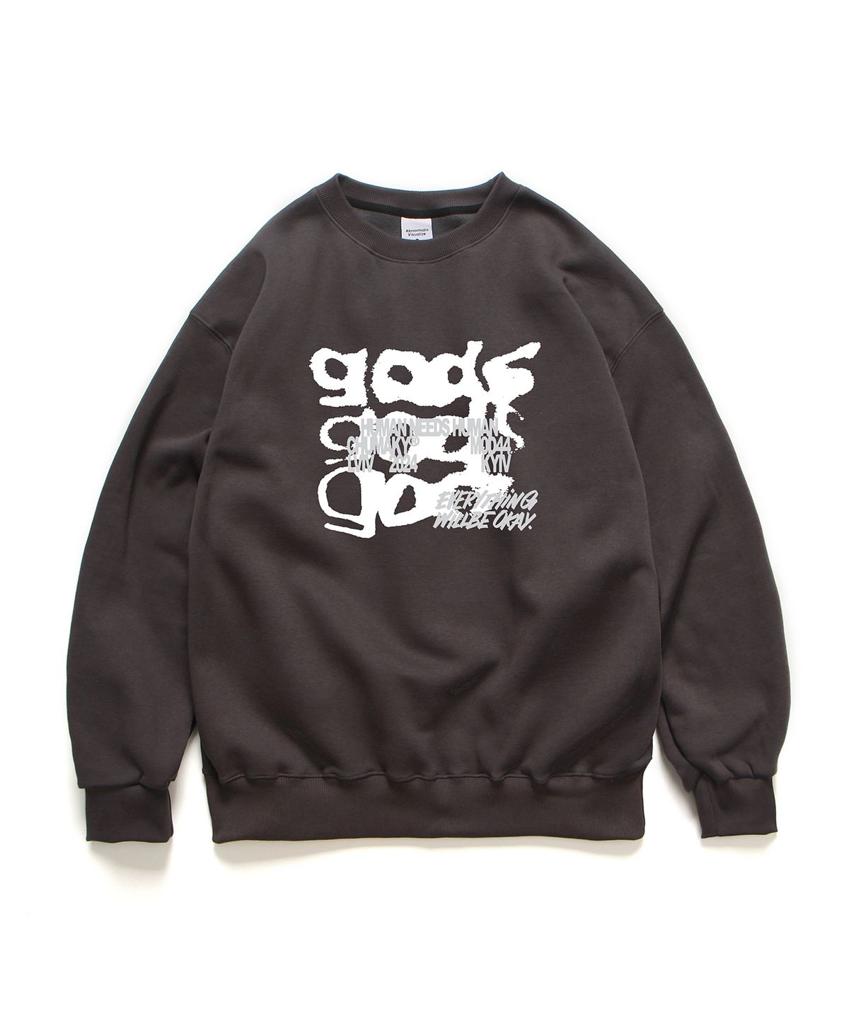 앱놀머씽(ABNORMALTHING) 휴먼 루즈핏 크루넥 그레이 (HUMAN CREWNECK GREY)